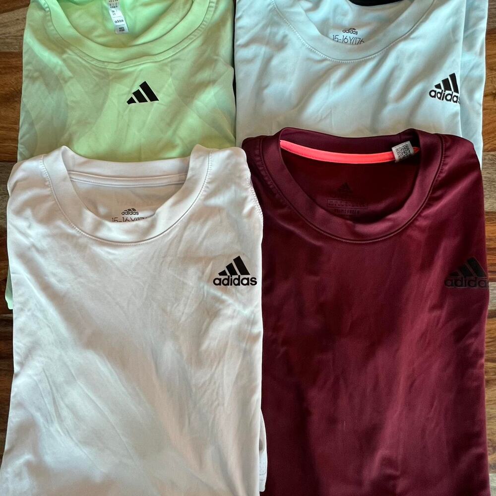 Adidas Kids size 15-16 bundle of 4 active t-shirts